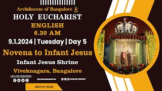 09012024  Novena Day 5  English Live Mass  Infant Jesus Shrine Blore [upl. by Sessylu]