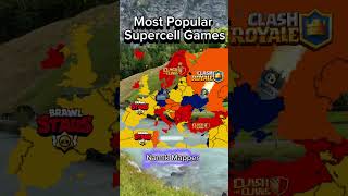 Most Popular Supercell Games in Europe supercell clashofclans europe mapping mrbeastifşa [upl. by Aneehsar]