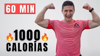 1 HORA DE CARDIO HIIT  Rutina Completa para PERDER GRASA en casa 🔥 Quema 1000 Calorías [upl. by Helsell]