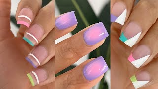 HOW TO EASY SUMMER NAIL DESIGNS 2023  diy summer nail art tutorial and nail inspo [upl. by Nysilla]