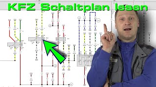 KFZ Elektrik 18  KFZ Schaltplan Lesen VW  AUDI  SKODA  SEAT Schaltplan [upl. by Cheke]