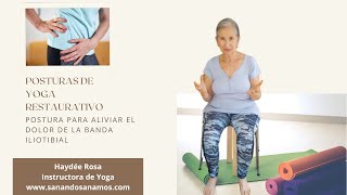 Postura de YOGA  Para aliviar la banda iliotibial [upl. by Bible]