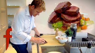 Gordon Ramsays Venison With A Red Wine amp Chocolate Sauce Recipe [upl. by Ocana]