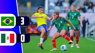 BRASIL GOLEA 3  0 A MEXICO POR LAS SEMIFINALES  COPA ORO FEMENINA  REY DEPORTIVO [upl. by Eeldivad]