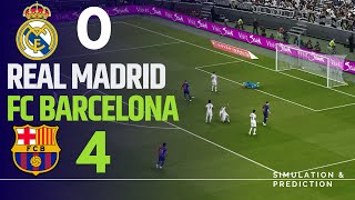 REAL MADRID 04 FC BARCELONA • Match Highlights • La Liga 2425  eFootball SimulationRecreation [upl. by Odracir]