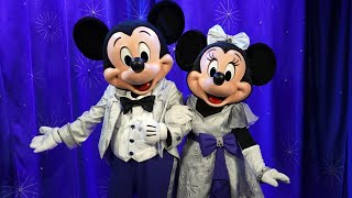 We Meet Mickey and Minnie Mouse in Their Disney100 Costumes at EPCOT  Walt Disney World 2023 [upl. by Gschu]