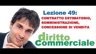 Diritto Commerciale Video Lezione n49  Contratto estimatorio somministrazioneconcessdi vendita [upl. by Godiva]