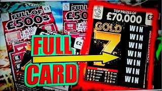 FULL CARDGOLD 7sFULL £500sCASH VAULTFRUITY £500 [upl. by Ergener]