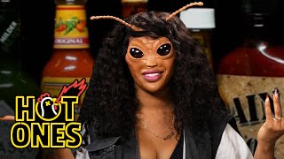 SZA Bugs Out While Eating Spicy Wings  Hot Ones [upl. by Arielle231]