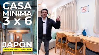 LA CASA MÁS PEQUEÑA de TOKIO JAPÓN  3 MTS x 6 MTS  Visitando Airbnbs [upl. by Llecram]