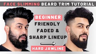 How to Trim your Beard Like a Pro  Beard Fade and Sharpest Line up Beginner Friendly [upl. by Pat424]