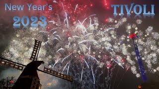 2023 Happy New Years Live 🎉🍾✨️ Tivoli Fireworks 2023 Copenhagen Denmark [upl. by Drahsar570]