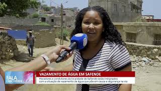 Moradores e condutores indignados com vazamento de água em Safende  Fala Cabo Verde [upl. by Behrens493]