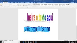 Como habilitar WordArt clássico no WORD [upl. by Amoritta]