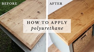 How to Apply Polyurethane to Wood  Easy Guide to Finishing Wood with Polyurethane [upl. by Also905]