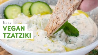 vegan tzatziki recipe  super easy and delicious [upl. by Nadabb]