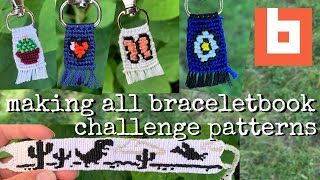 making all the braceletbook challenge patterns  friendship bracelets [upl. by Silado]