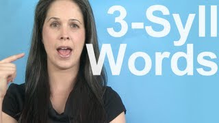 Word Stress and Three Syllable Words  American English [upl. by Myrtie]