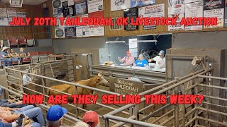 July 20th Tahlequah Oklahoma Livestock Auction How are they Selling  Livestock  Auction [upl. by Akimihs]