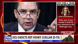 Rep Henry Cuellar DTexas is indicted by the Justice Department for bribery and money laundering [upl. by Dunkin]