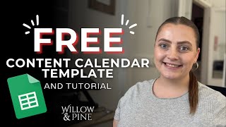 FREE Social Media Content Calendar Template and TUTORIAL [upl. by Stanwood]