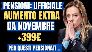 ✅PENSIONI in arrivo AUMENTO PENSIONI BASSE da 139 a 399 euro al MESE ECCO PER CHI e COME AVERLI❗️ [upl. by Levenson891]