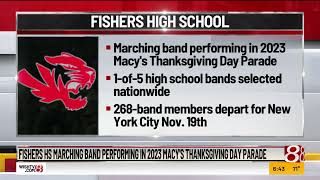 Fishers High School Marching Band performing in 2023 Macys Thanksgiving Day Parade [upl. by Bigod]