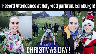 Running Holyrood parkrun on Christmas Day A Record Attendance at Holyrood parkrun in Edinburgh [upl. by Atneuqal]