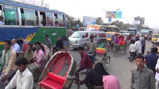 Incredible traffic in Dhaka Bangladesh in HD 2014 part 2 [upl. by Ettenej]