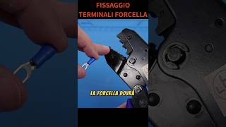 Come fissare terminali a forcella con crimpatrice strisceled crimpingtool alimentatori led [upl. by Sekofski]