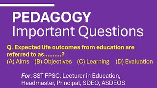 Important Pedagogy mcqs education testpreparation educationalvideos [upl. by Netty]