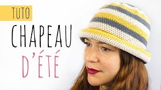 TUTO CROCHET COMMENT FAIRE UN CHAPEAU Dété BY DIYCROCHETMANIA 👒 [upl. by Viddah]