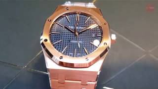 에스타임  STIME 오데마피게 로얄오크 로즈골드 블루판 15400OROO1220OR03  AUDEMARS PIGUET ROYAL OAK 15400OR [upl. by Eusadnilem]