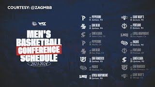 Gonzaga Mens Basketball 2324 conference schedule released [upl. by Vetter]