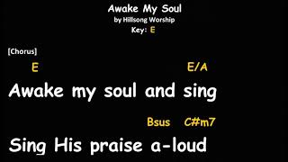 Awake my soul  Hillsong Worship  Instrumental  chords and lyrics [upl. by Ive]