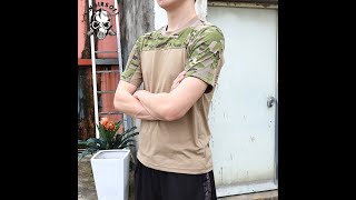 Tactical Short Sleeved Camouflage Tshirt Breathable Quick Drying Short Sleeved Shirt [upl. by Arolf]