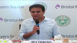 Minister KTR spoke after Bristol Myers Squibb announced setting up a facility in Hyderabad [upl. by Dlnaod]