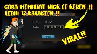 CARA MEMBUAT NICK FF KERENLEBIH 12 KARAKTER [upl. by Atterrol]