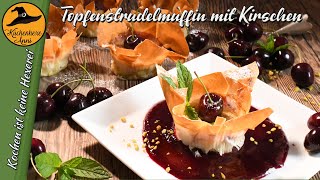 Ein Topfenstrudelmuffin mit Kirschen  ist ein schnelles und einfaches Dessert [upl. by Mor]