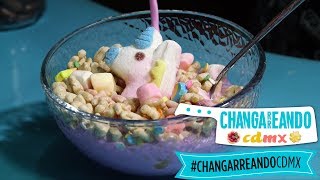 ¿Un bar de cereales Crispy Cereal Bar  CHANGARREANDO CDMX [upl. by Nudd]