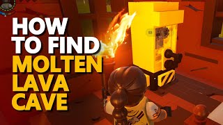 How to find Molten Lava Cave Fortnite Lego [upl. by Orrocos]