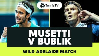 ENTERTAINING Lorenzo Musetti vs Alexander Bublik Match 🍿  Adelaide 2024 Highlights [upl. by Runkle]