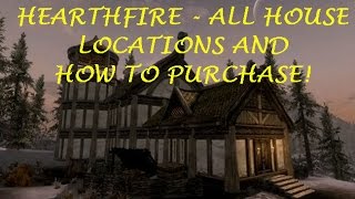 Skyrim Hearthfire  House and Land Purchase Locations [upl. by Hgielhsa]