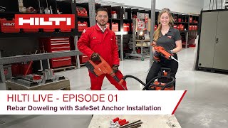 Hilti Live  Episode 01  Rebar Doweling with SafeSet Anchor Installation [upl. by Bayly]