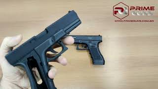 Pistola Airgun Glock G17 QGK NBB 45mm Co2 Polímero [upl. by Ahtibbat18]