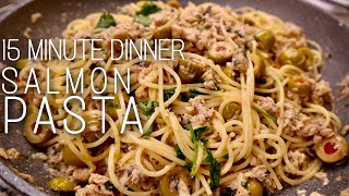 SALMON PASTA  CANNED SALMON RECIPE  EASY AND QUICK PASTA RECIPE thebergsz5578 [upl. by Doersten]