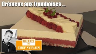 Crémeux framboise et mousse chocolat blanc  Recette gourmande par Chef Sylvain [upl. by Abdu]