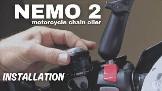 NEMO 2 MOTORCYCLE CHAIN OILER  Installation  Part 1  Honda CB500X Honda NX500 [upl. by Llerat923]