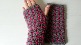 MŁODZIEŻOWE MITENKI NA SZYDEŁKUCROCHET TEENAGER MITTENS [upl. by Lahcear]