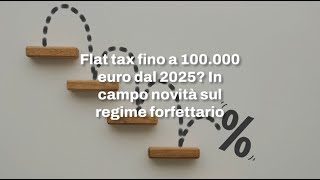 Flat tax fino a 100000 euro dal 2025 In campo novità sul regime forfettario [upl. by Elocin388]